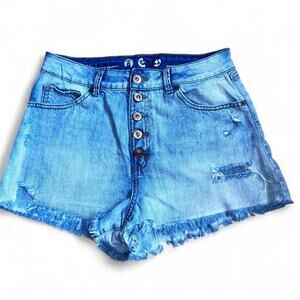 Blue denim high rise Shorts 9/29‎ Women's NWOT